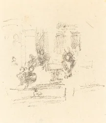Zkušební skica: Interiér, c. 1891.