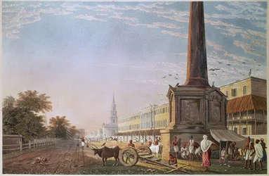 Writers Buildings, Kalkata, ryl Robert Havell, hospoda. 1824