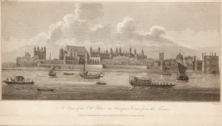 Pohled na starý palác Hampton Court z Temže