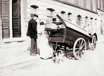 Lidé a psí vozík, Antverpy, 1898