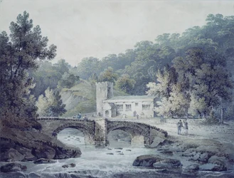 Kostel a most, Hubberholme, Yorkshire