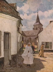Návrat z prvního přijímání, konec 19.-začátek 20. století, kolem roku 1930.