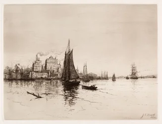 Přístavní scéna, 1884.