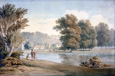 Hrad Allington poblíž Maidstone, Kent, 19. století