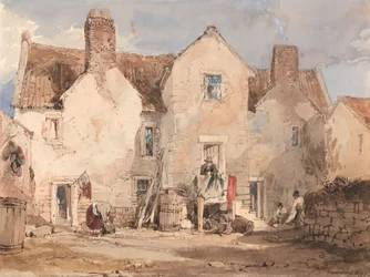 Rybářské domy v Sculcoats poblíž Hull, Yorkshire