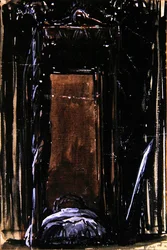 The Bed, cca 1909 (inkoust a kvaš na papíře)