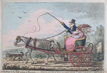 Cockney a jeho žena na cestě do Wycombe, vydala Hannah Humphreyová roku 1805