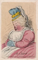 V kostele, hospoda. 1791 (ručně kolorovaná rytina)