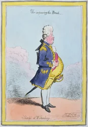 Pro zlepšení plemene, načrtnuté ve Wirtembergu, vydané Hannah Humphrey v roce 1796 (ručně kolorovaný lept)