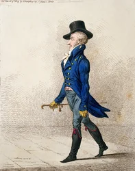 Portrait of a Man, publikovala Hannah Humphrey v roce 1803 (ručně kolorovaný lept)