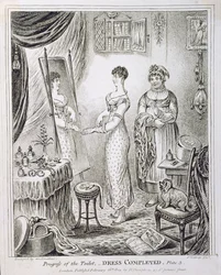 Progress of the Toilet, or Dress Completed, publikovala Hannah Humphrey v roce 1810