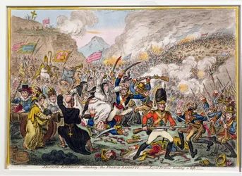 Spanish-Patriots Attacking the French-Banditti, vydané Hannah Humphrey v roce 1808 (lept s akvatintou)