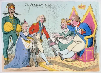 Úvod, vydal Hannah Humphrey, 1791 (ručně kolorovaný lept)