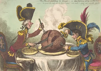 Plumb-Pudding in Danger,-or-State Epicures Taking un Petit Souper, Februa..., 26. února 1805.