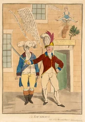 The Thunderer, hospoda. 1782 (ručně kolorovaná rytina)