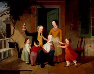 Návštěva dědečka, kolem roku 1850