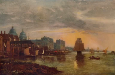 Greenwichská nemocnice od řeky, 1854, 1935