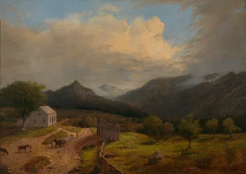 Taverna v New Bostonu, Vermont, 1855.
