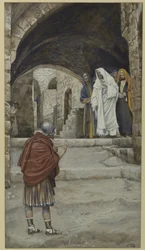 Pane, nejsem hoden, ilustrace ze Života našeho Pána Ježíše Krista (wc přes grafit na papíře)