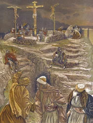 Ó můj bože! Ó můj bože! Proč jsi mě opustil? - Eloi! Eloi! Lama Sabachthani! - z „Života našeho Pána Ježíše Krista“ - 1899 od Jamese Tissota - Život našeho Pána Ježíše Krista, od Jacquese Josepha (Jacques Joseph) Tissot dit James Tissot (1836-1902)