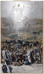 Nanebevstoupení z Olivetské hory, ilustrace pro Život Krista, cca 1884-96 (wc a kvaš na kartonu)