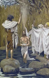 The Bapteme of Jesus – The Baptim of Jesus – z „“Života našeho Pána Ježíše Krista““ – 1899 od Jamese Tissota – The Life of Our Lord Jesus Christ, by Jacques Joseph (Jacques Joseph) Tissot dit James Tissot (1836- 1902)