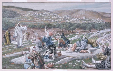 The Healing of the Lepers, ilustrace pro The Life of Christ, c.1886-94 (wc & kvaš na kartonu)