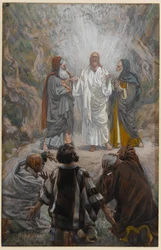 Proměnění, ilustrace pro Život Krista, cca 1886-94 (wc a kvaš na kartonu)