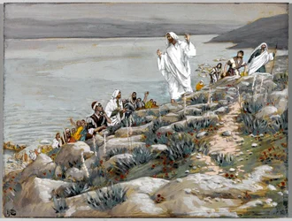 Hledej mě ne proto, že jsi viděl zázraky, ale protože jsi snědl chleby, ilustrace pro The Life of Christ, c.1884-96 (wc & kvaš na kartonu)