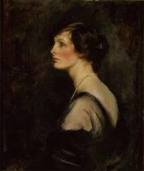 Portrét Mary Gascoigne-Cecila, když markýza z Hartingtonu, kolem 1917-18 (olej na plátně)