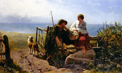 The Trysting Place (olej na plátně)