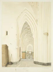 Severní ulička St Mary Redcliffe, při pohledu na východ