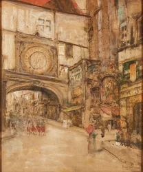 A Street Corner, Paříž (kombinovaná média)