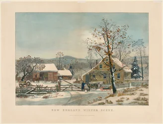 Zimní scéna v Nové Anglii, 1861.