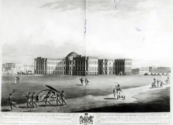 Jihovýchodní pohled na New Government House, Kalkata