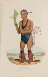 CUT-TAA-TAS-TIA; Slavný náčelník kmene Foxů, od The Aboriginal Portfolio