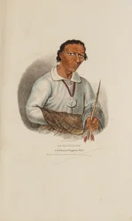 PE-SCHICK-EE; Slavný náčelník Chippeway, z The Aboriginal Portfolio