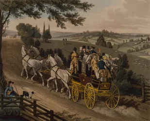Stage Coach (barevná rytina)