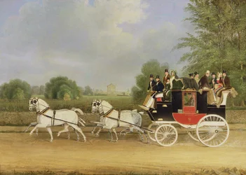 The London-Farringdon Coach Passing Buckland House, Berkshire