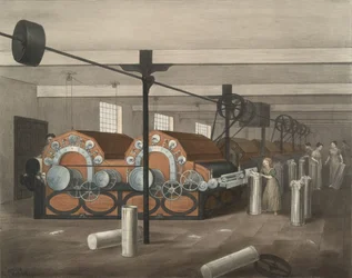 Carding, Progress of Cotton No. 4, pub. 1840