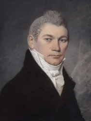 Pan Brown z Philadelphie (pastel na šedém papíře)