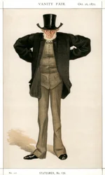 Newcastle on Tyne, Joseph Cowen, britský politik, 1872.