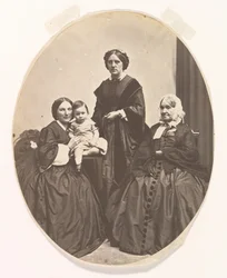 Čtyři generace, ca. 1860.