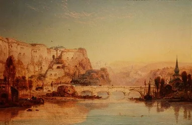Pohled na Namur, Belgie