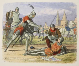 Zajetí Johanky z Arku, 25. května 1430, od A Chronicle of England BC 55 do AD 1485, pub. Londýn, 1863