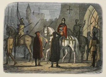 Jindřich V. pochoduje proti Lollardům, od A Chronicle of England BC 55 do AD 1485, pub. Londýn, 1863
