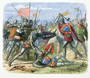 Jindřich V. Anglie napaden vévodou z Alenconu v bitvě u Agincourtu, 1415 1864