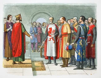 Král Jindřich III a jeho parlament, Westminster, 1258 1864.