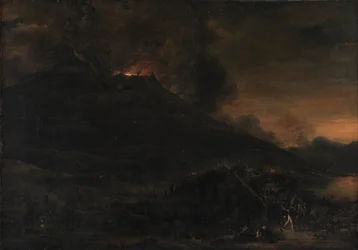 Erupce Vesuvu za soumraku