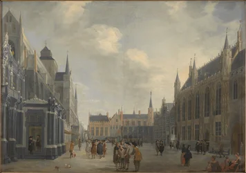 Náměstí Burg v Bruggách, 1672.